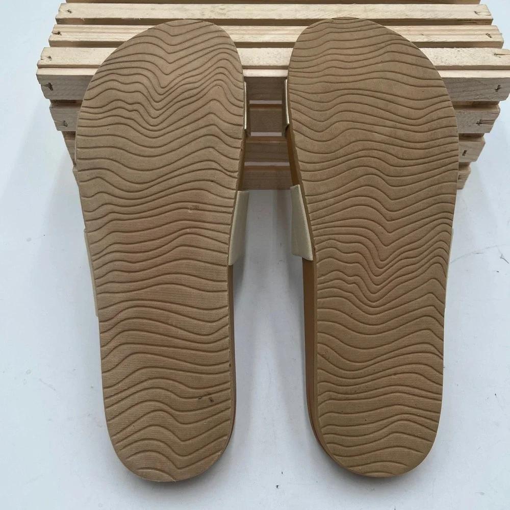 Reef Sandals Cushion Vista Metallic Gold Cream Straps Women 9.5